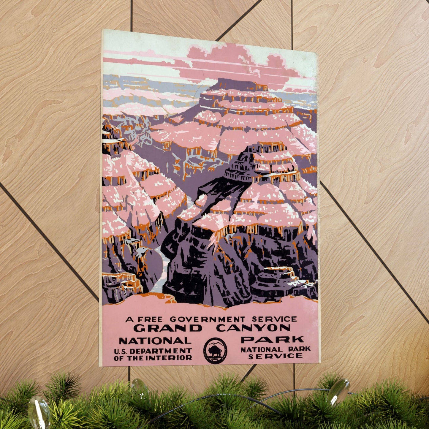 Grand Canyon National Park - WPA Travel Poster (1938) - Wall Poster Print
