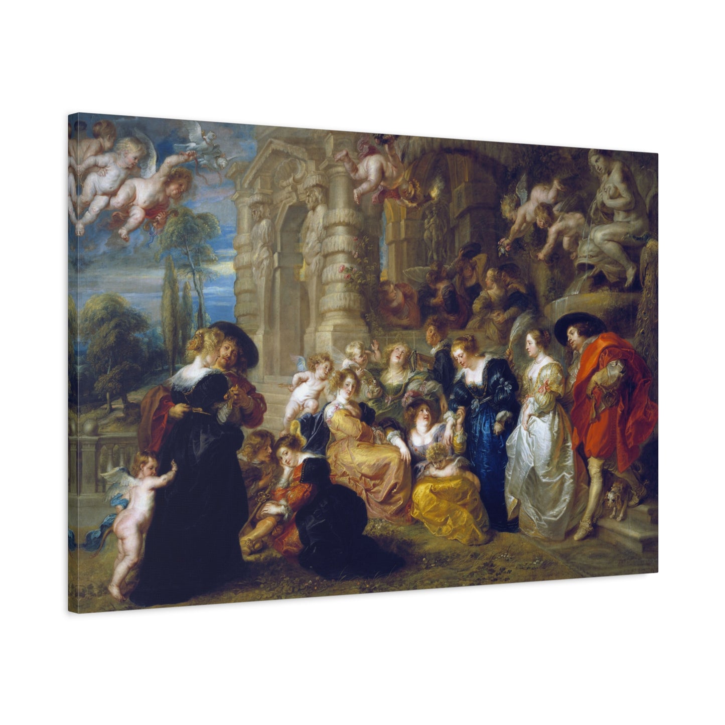 The Garden of Love - Peter Paul Rubens (c. 1633) - Stretched Canvas Print