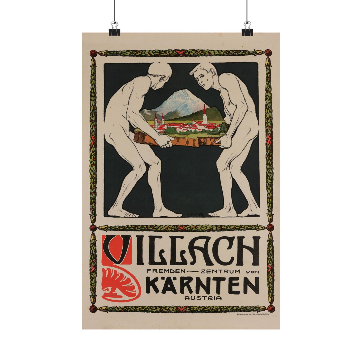 Villach - Kärnten (Carinthia) - Pietro A. Sencig (c. 1900s) - Wall Poster Print