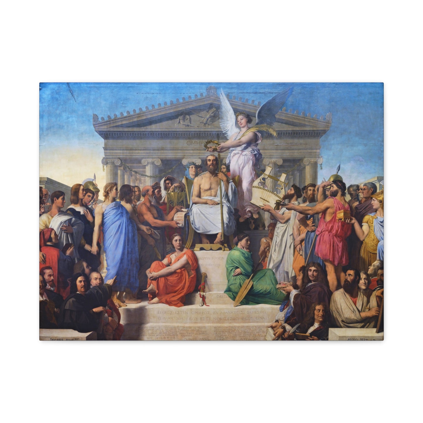 The Apotheosis of Homer - Jean-Auguste-Dominique Ingres (1827) - Stretched Canvas Print