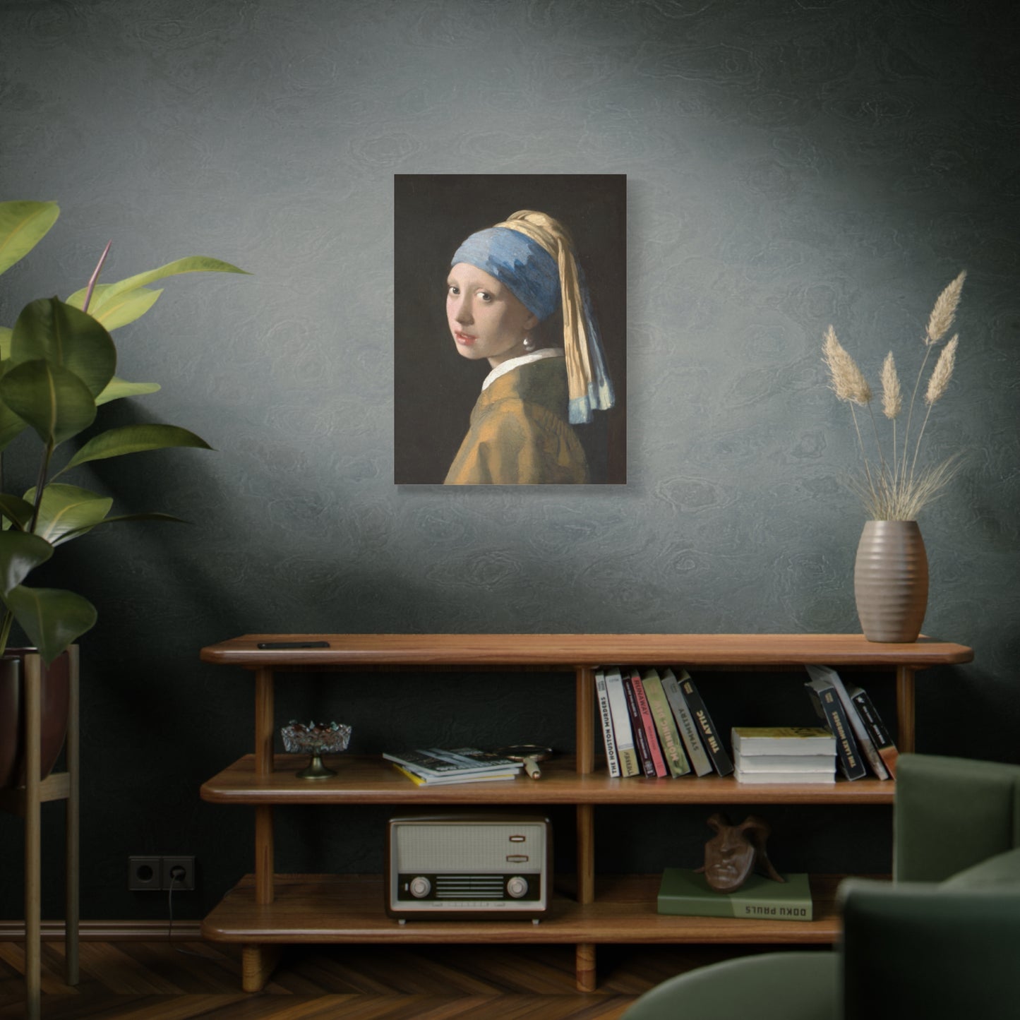 Girl with a Pearl Earring - Johannes Vermeer (c. 1665) - Stretched Canvas Print