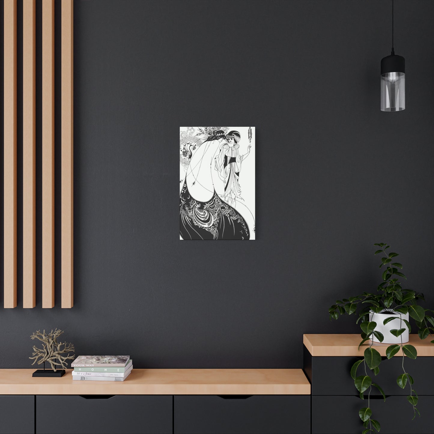 The Peacock Skirt - Aubrey Beardsley (1893) - Stretched Canvas Print