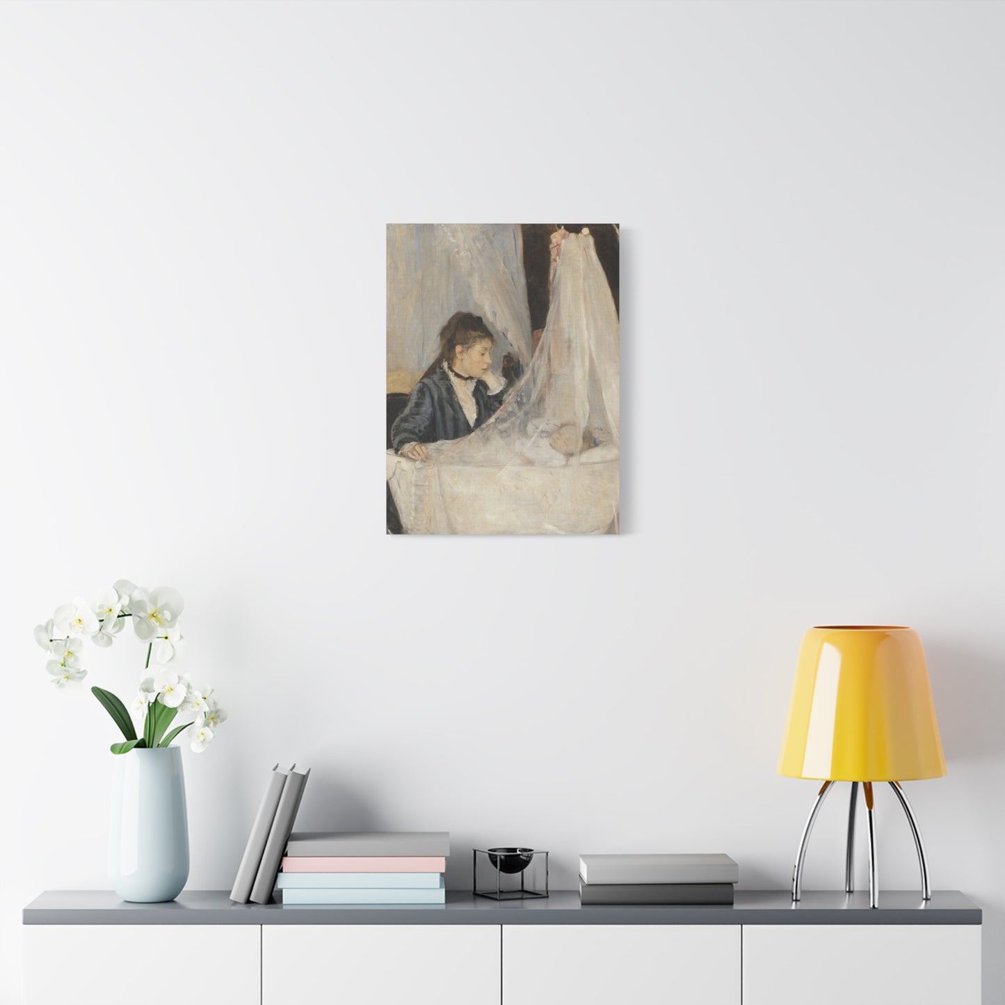 The Cradle - Berthe Morisot (1872) - Stretched Canvas Print