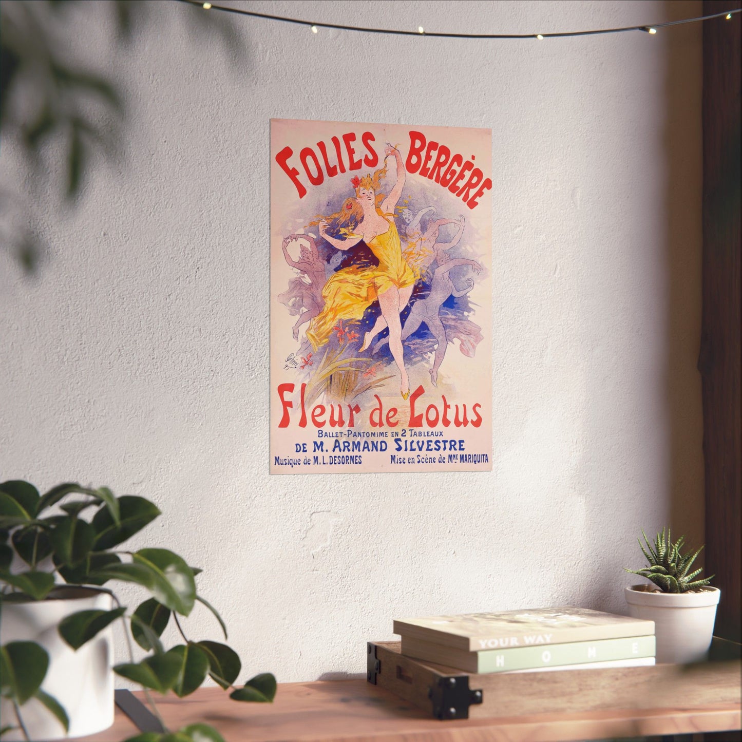 Folies Bergère, Fleur de Lotus - Jules Chéret (1893) - Wall Poster Print