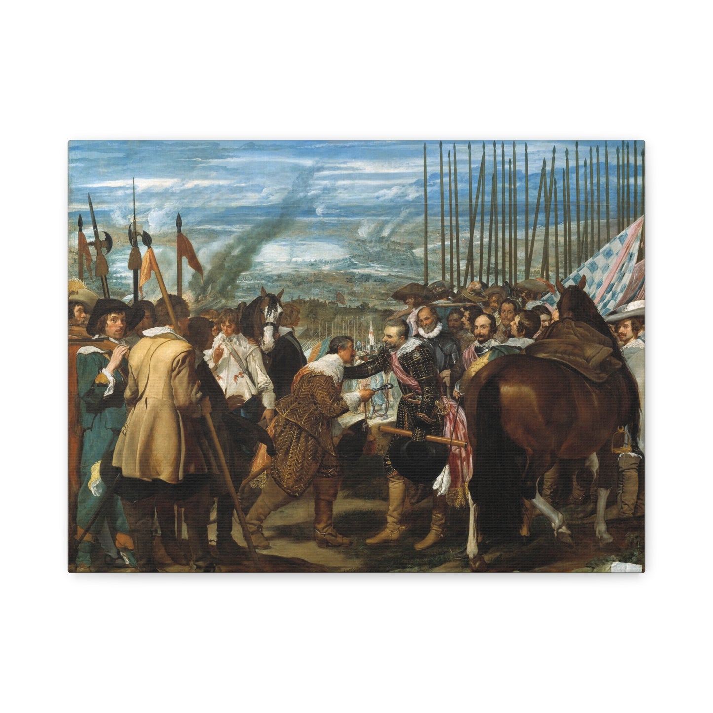 The Surrender of Breda - Diego Velázquez (1635) - Stretched Canvas Print