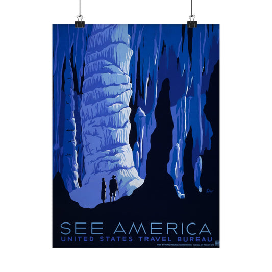 See America, U.S. Travel Bureau - WPA Poster (c. 1937) - Wall Poster Print