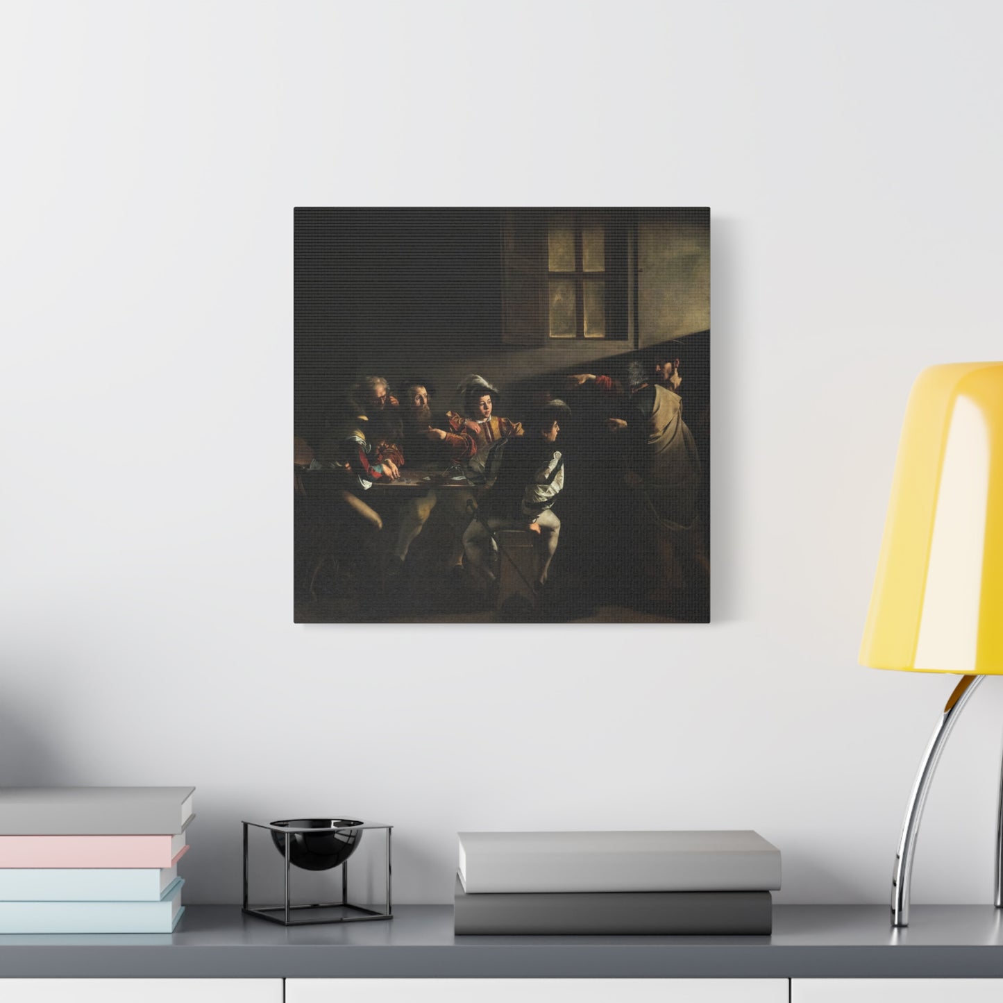 The Calling of Saint Matthew - Caravaggio (1599-1600) - Stretched Canvas Print