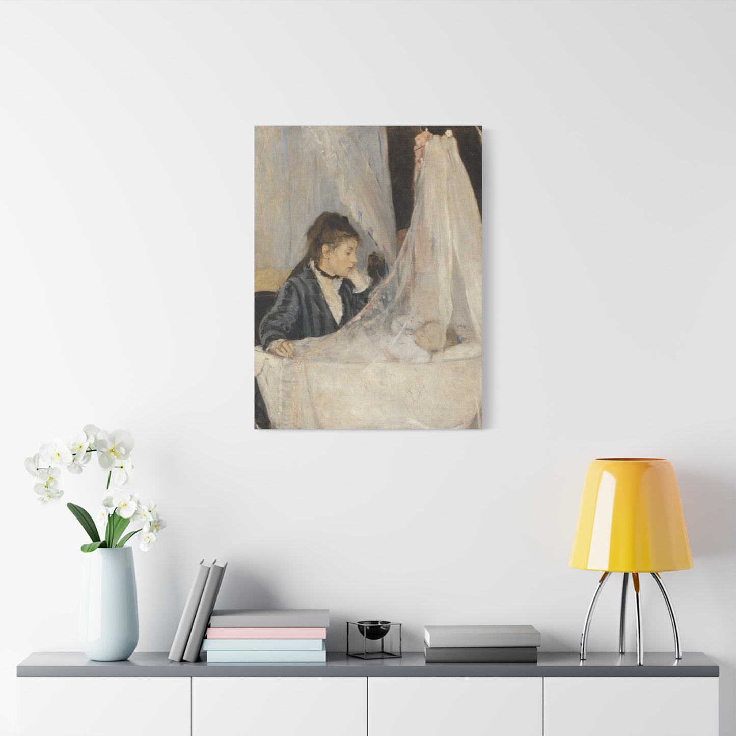 The Cradle - Berthe Morisot (1872) - Stretched Canvas Print