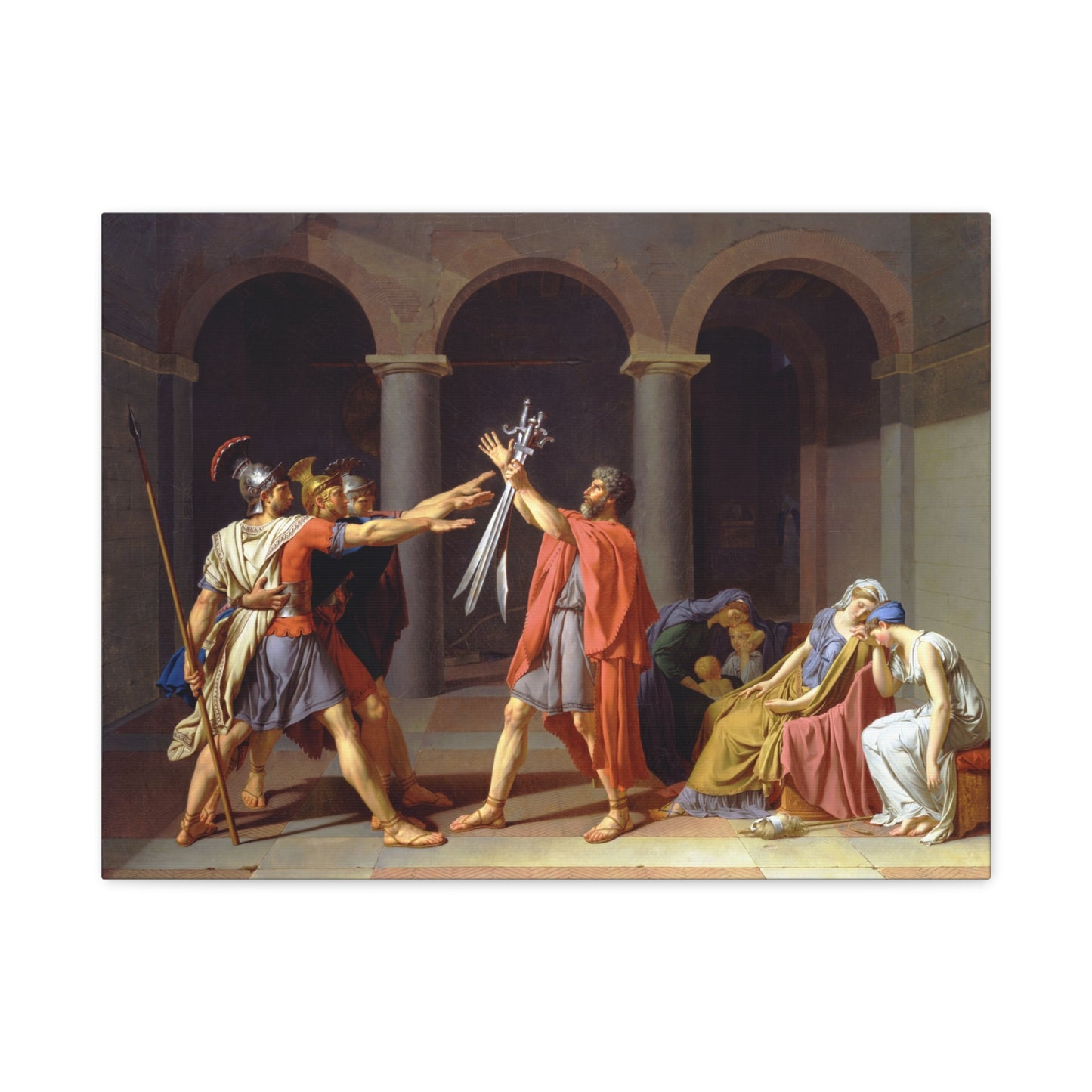 Oath of the Horatii - Jacques-Louis David (1784) - Stretched Canvas Print