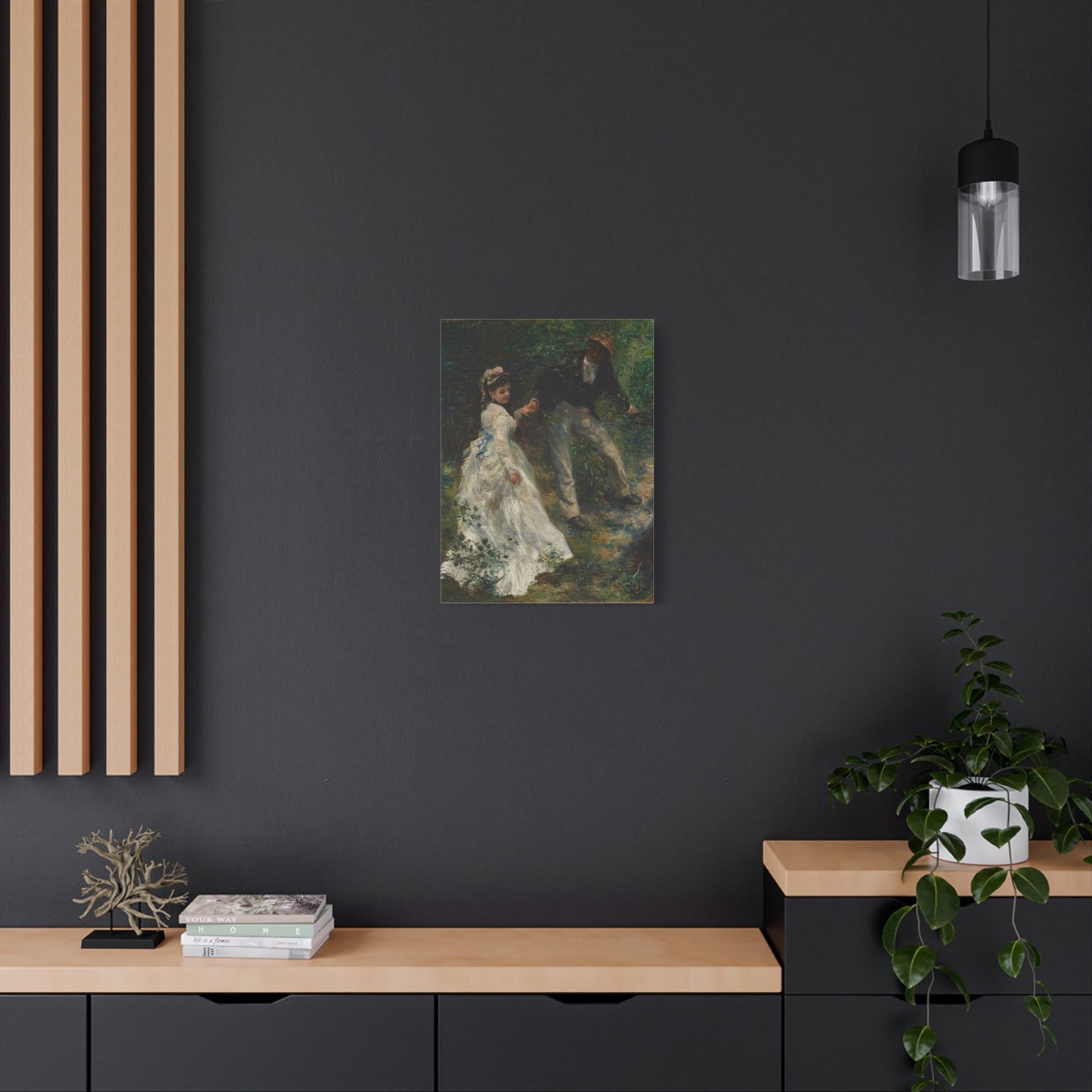 La Promenade - Pierre-Auguste Renoir (1870) - Stretched Canvas Print