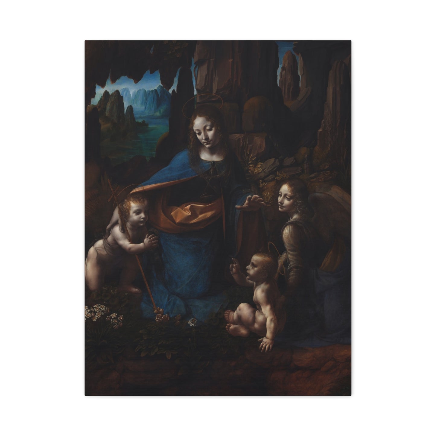 Virgin of the Rocks - Leonardo da Vinci (c. 1503-1506) - Stretched Canvas Print