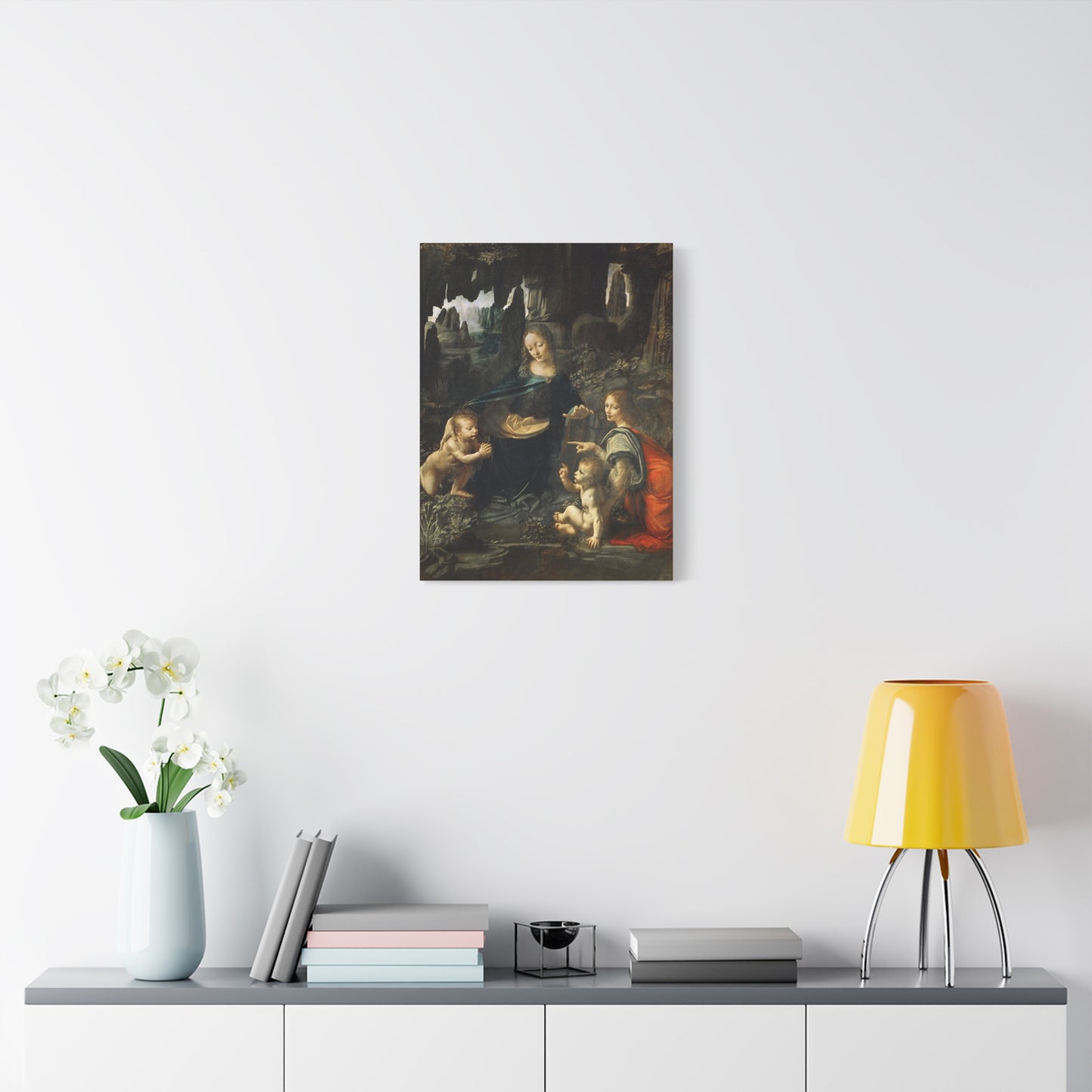 Virgin of the Rocks - Leonardo da Vinci (c. 1483-1486) - Stretched Canvas Print