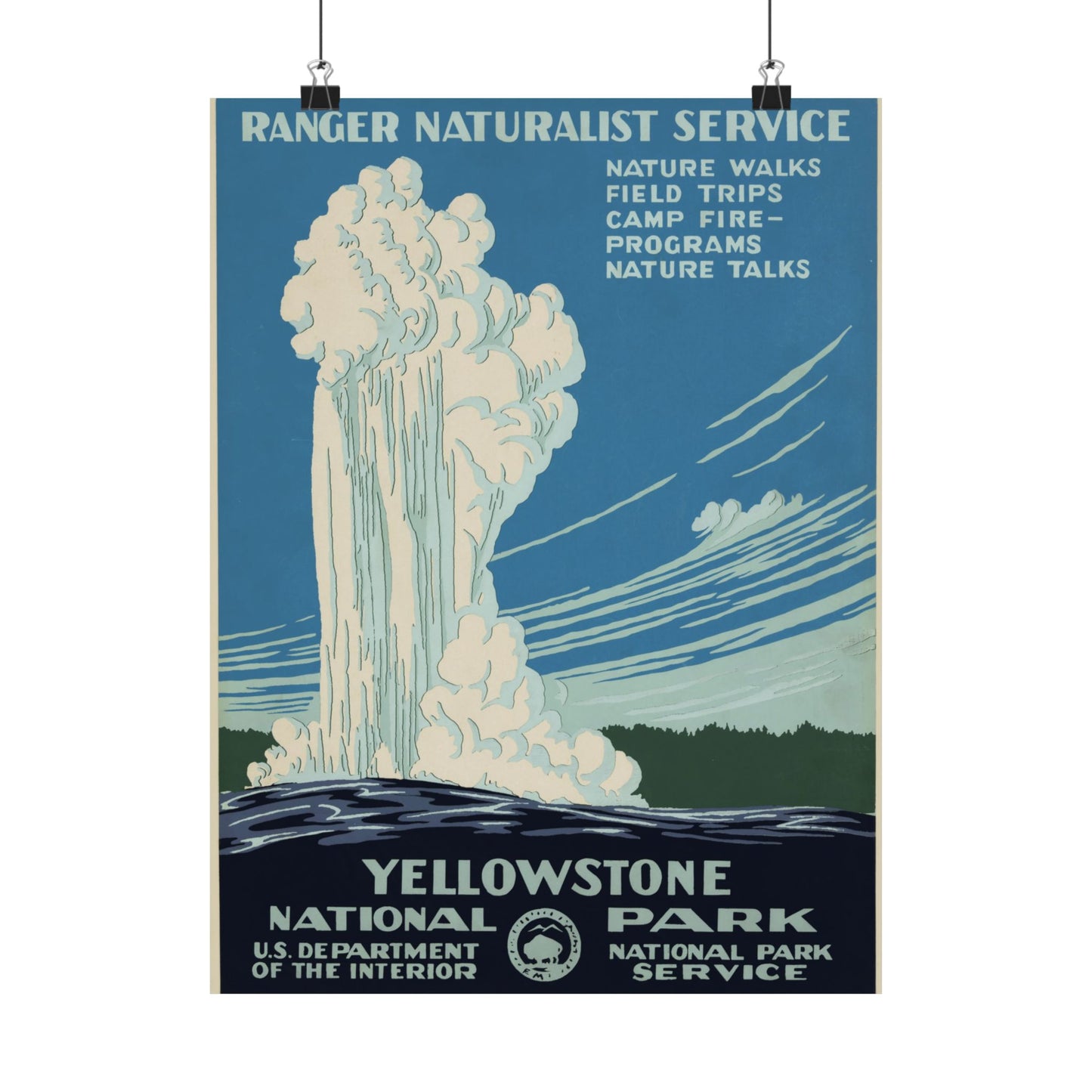 Yellowstone National Park WPA Poster - Vintage Americana Art - Wall Poster Print