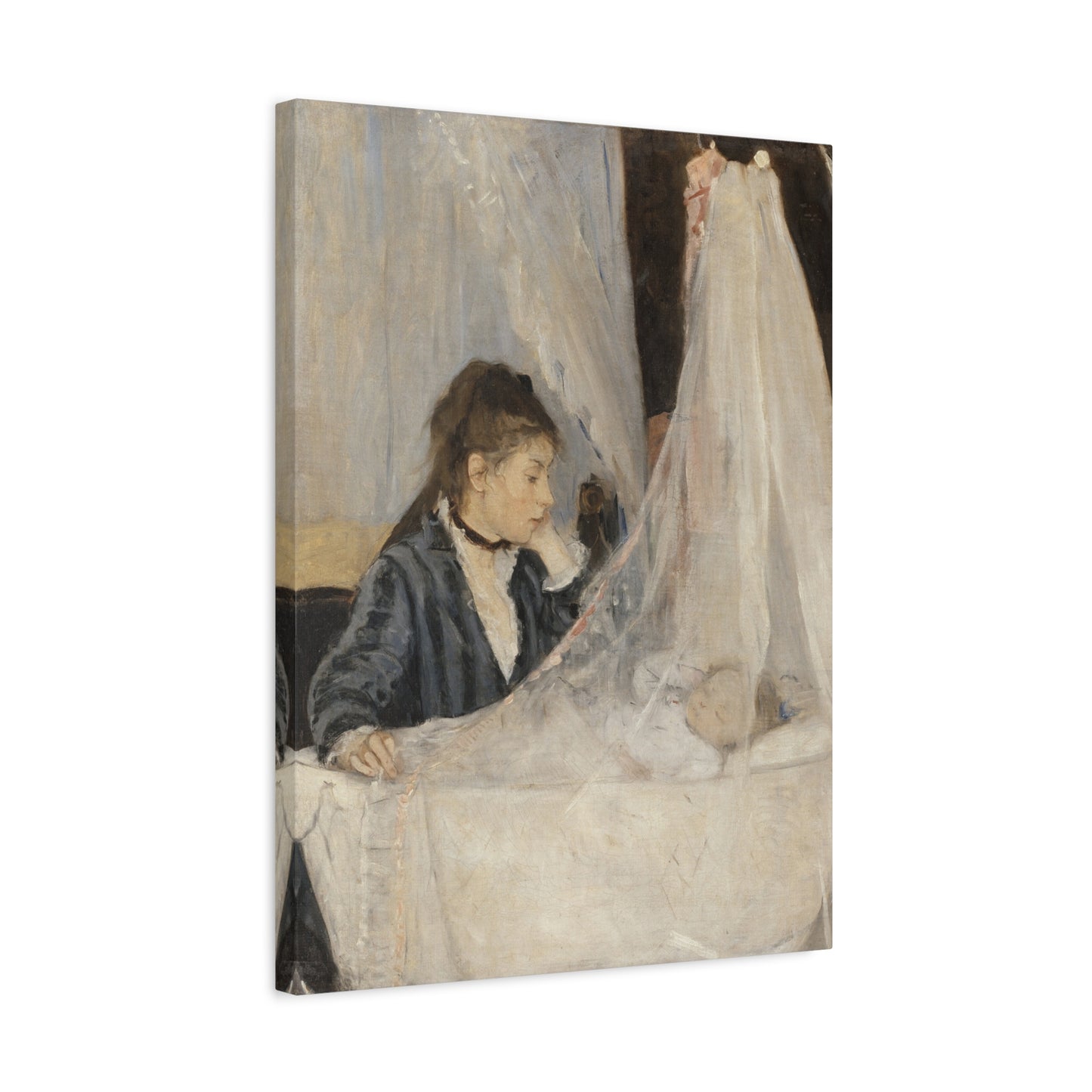 The Cradle - Berthe Morisot (1872) - Stretched Canvas Print