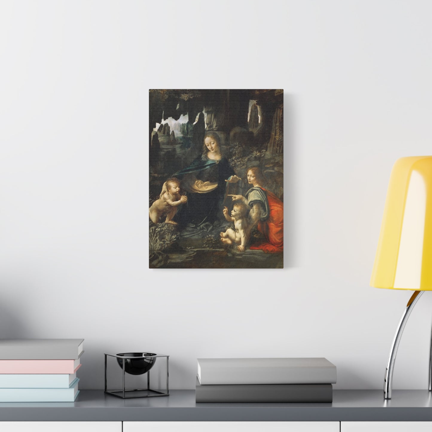 Virgin of the Rocks - Leonardo da Vinci (c. 1483-1486) - Stretched Canvas Print