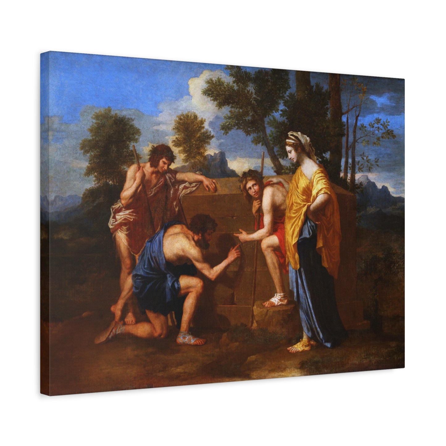 The Arcadian Shepherds (Et in Arcadia Ego) - Nicolas Poussin (c. 1637–38) - Stretched Canvas Print