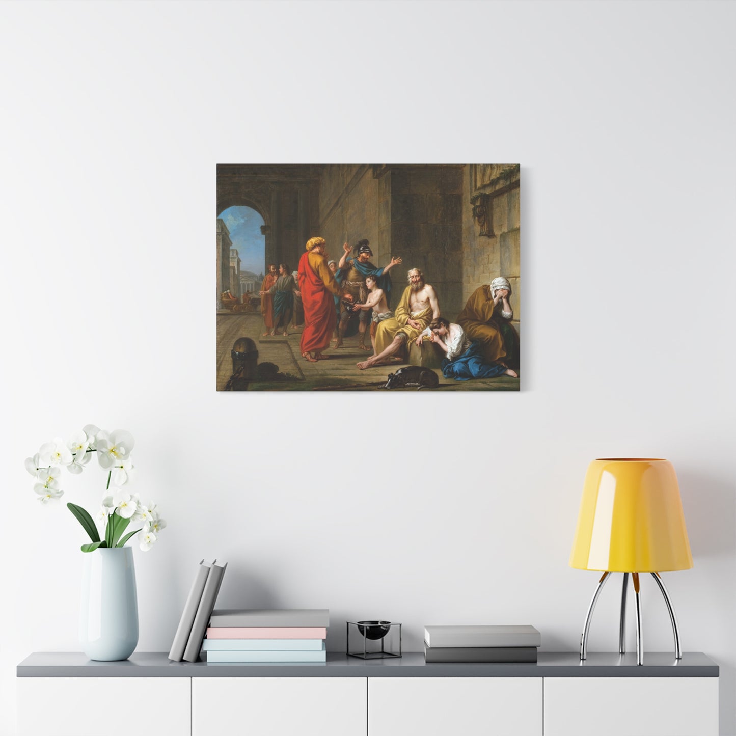 Belisarius Begging for Alms - Nicolas-René Jollain (1767) - Stretched Canvas Print