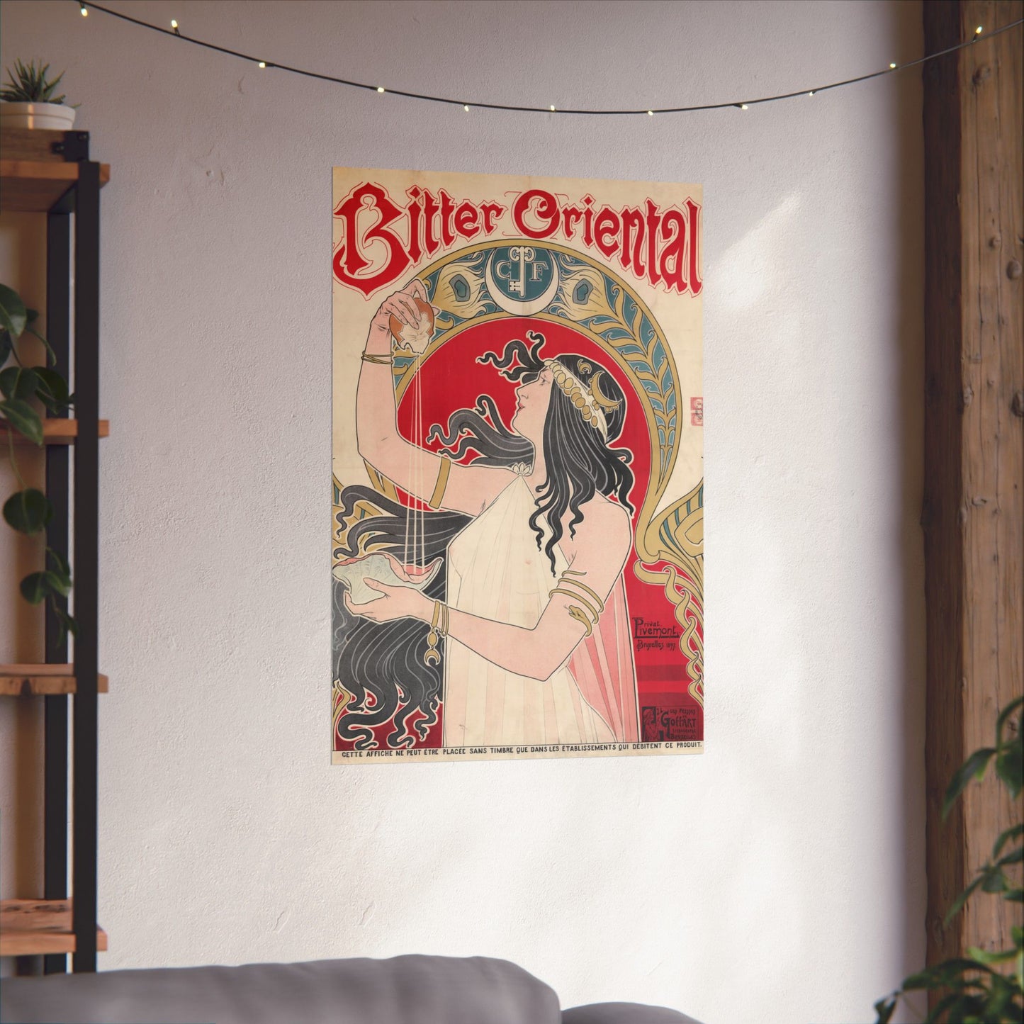 Bitter Oriental Ad - Henri Privat-Livemont (1897) - Wall Poster Print