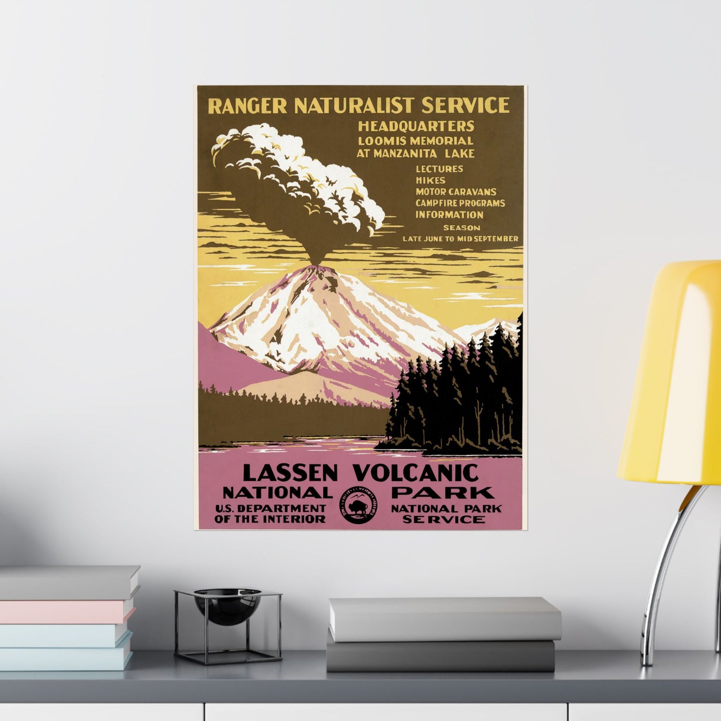 Lassen Volcanic National Park - WPA Poster (c. 1938) - Wall Poster Print