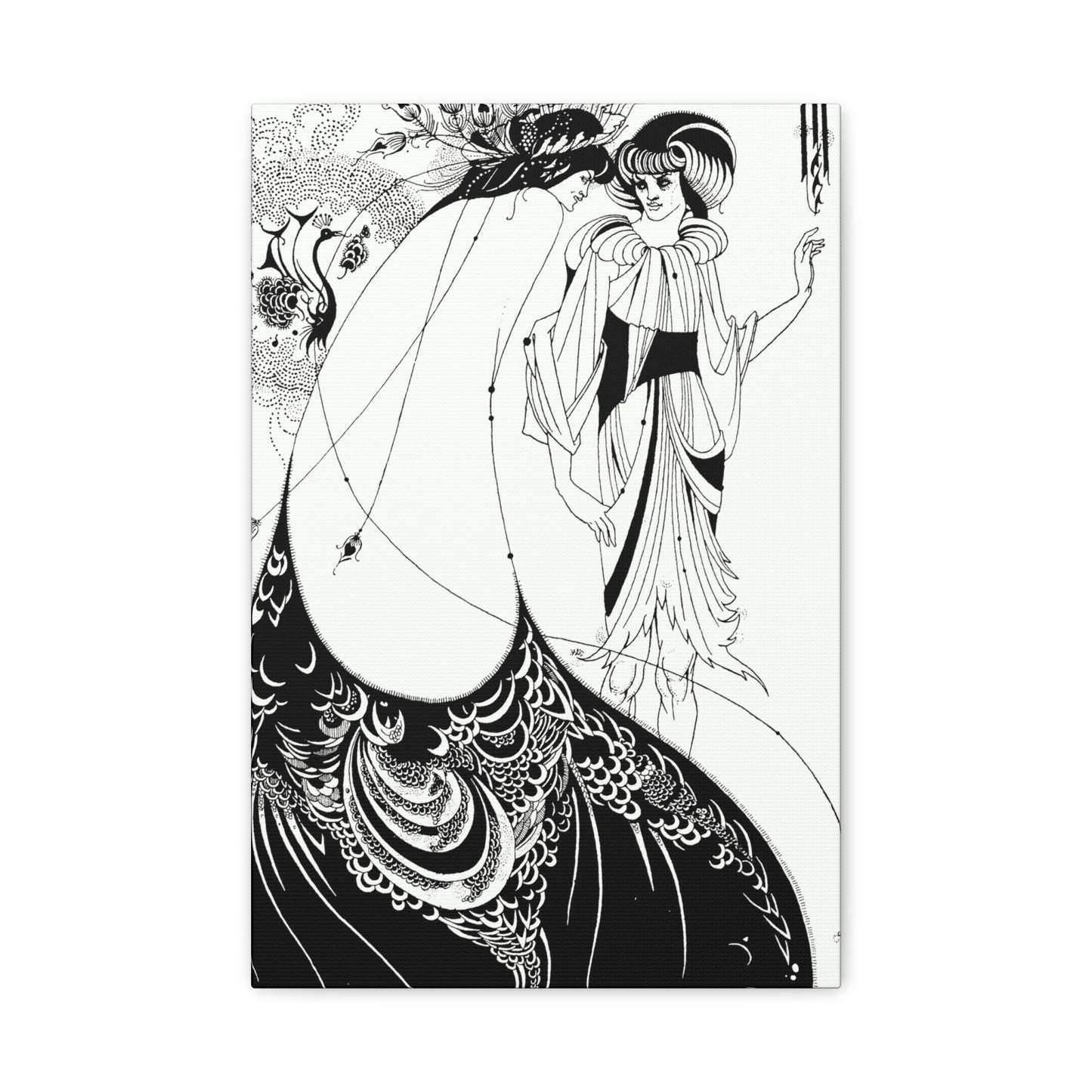 The Peacock Skirt - Aubrey Beardsley (1893) - Stretched Canvas Print