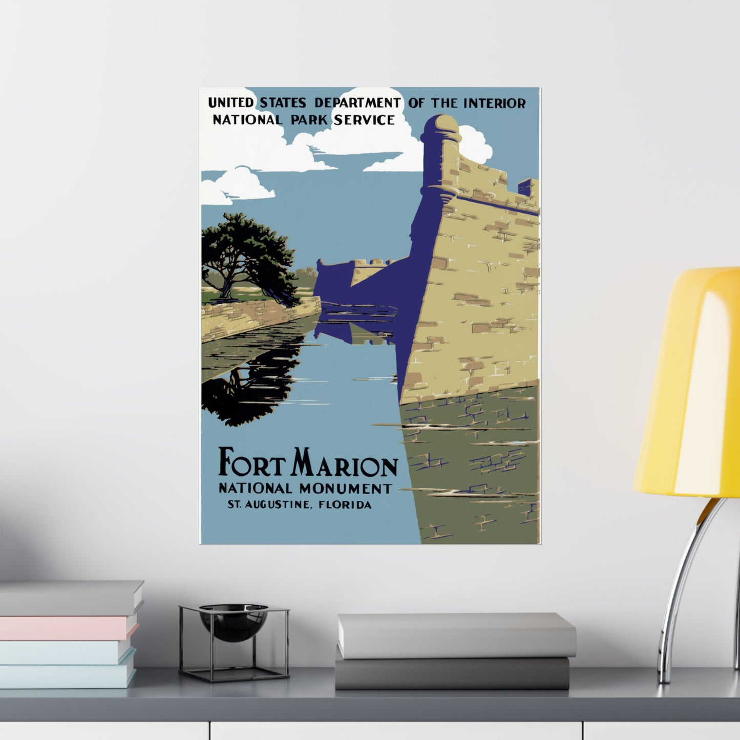 Fort Marion National Monument, St. Augustine Florida - WPA Travel Poster (c. 1938) - Wall Poster Print