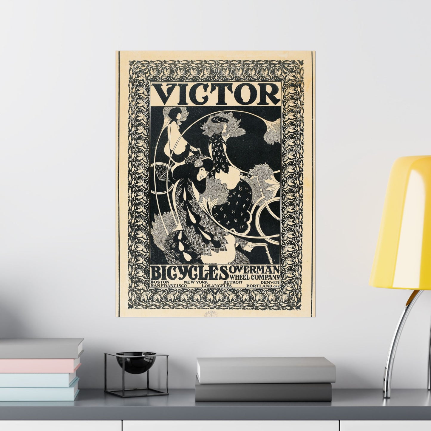 Victor Bicycles ad - William Henry Bradley (c. 1896) - Wall Poster Print